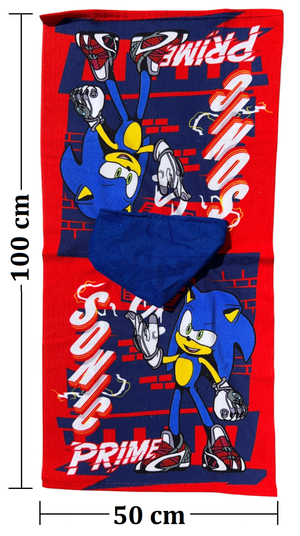 Poncho Mare Sonic 100 X 50 CM Accappatoio per Bambini 100% Pl - Scp2070