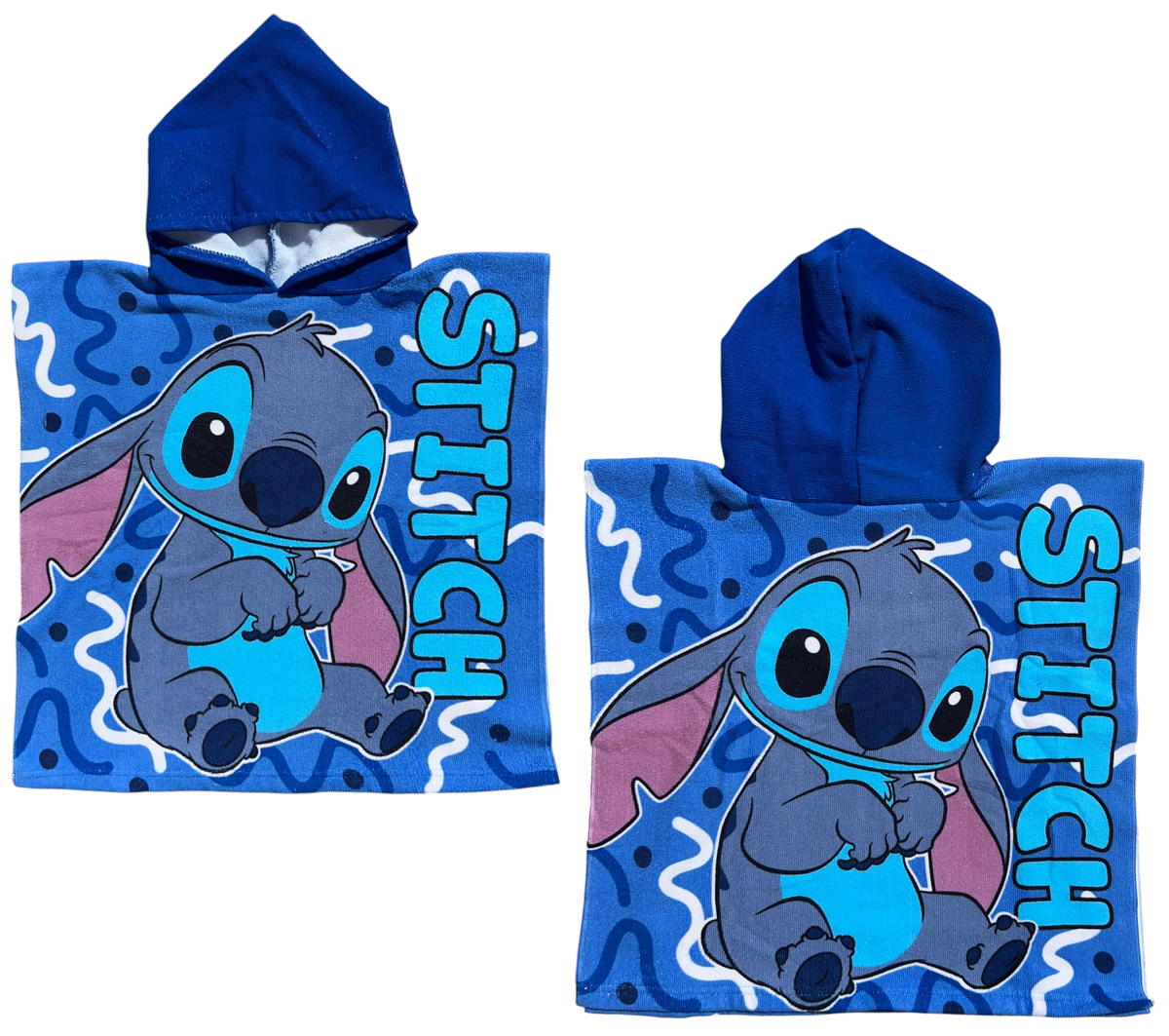 Poncho Mare Stitch DISNEY 100 X 50 CM Accappatoio per Bambini 100% Pl - Sti2075