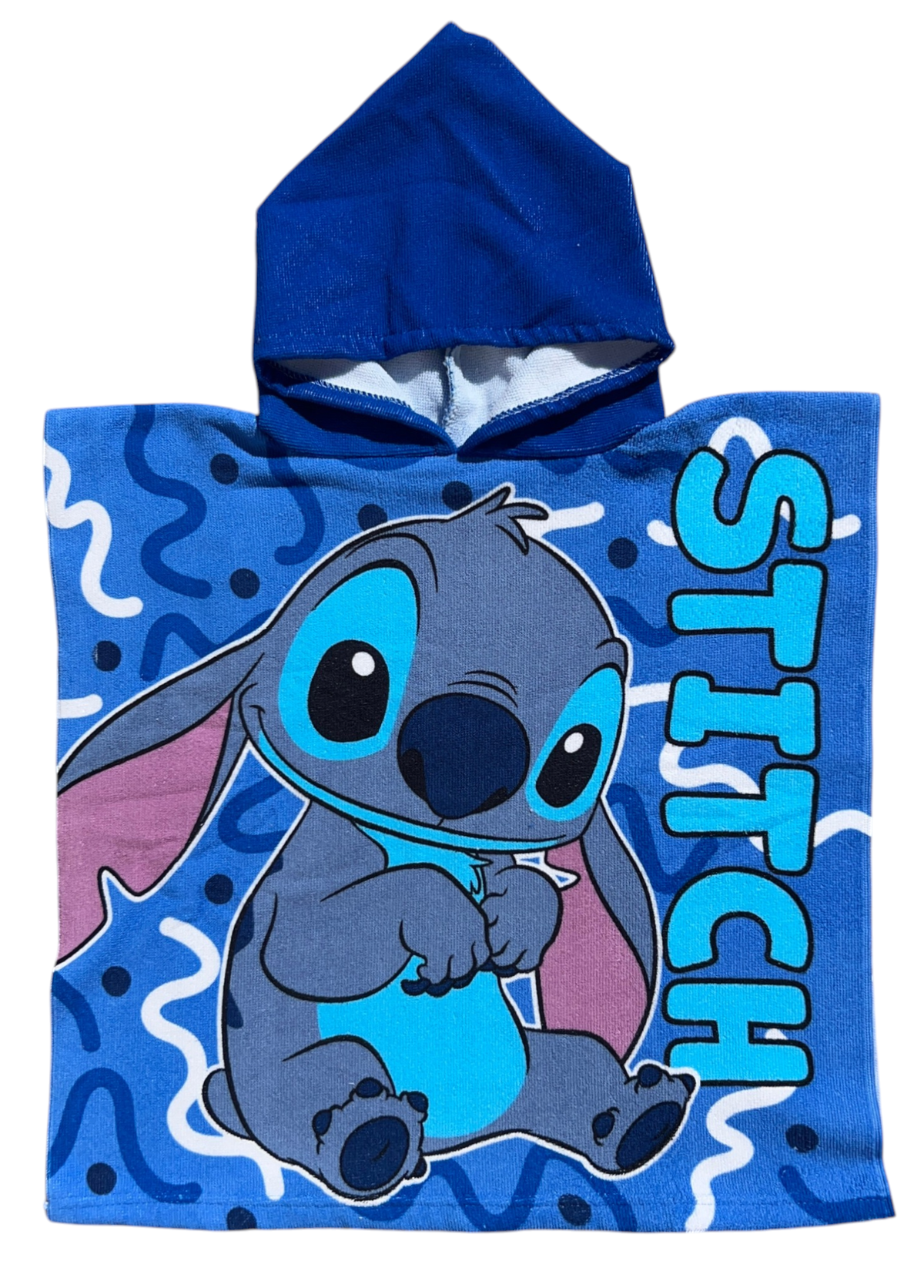 Poncho Mare Stitch DISNEY 100 X 50 CM Accappatoio per Bambini 100% Pl - Sti2075