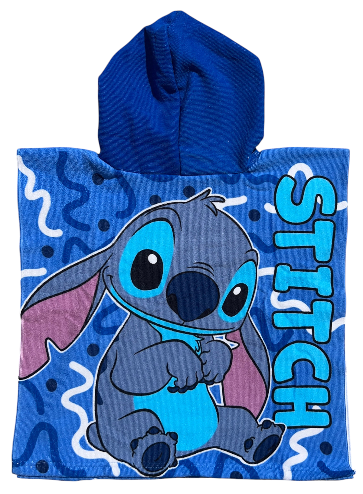 Poncho Mare Stitch DISNEY 100 X 50 CM Accappatoio per Bambini 100% Pl - Sti2075