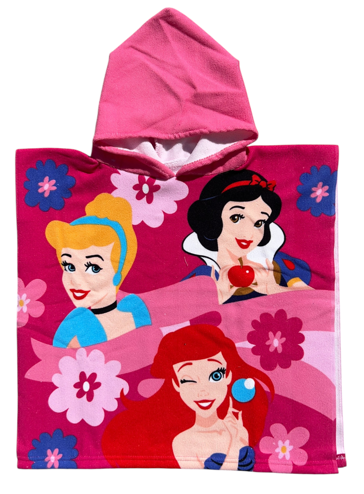 Poncho Mare Principesse DISNEY 100 X 50 CM Accappatoio per Bambini 100% Pl - Pri2096
