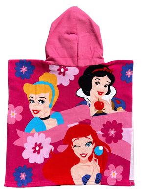 Poncho Mare Principesse DISNEY 100 X 50 CM Accappatoio per Bambini 100% Pl - Pri2096