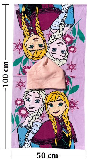 Poncho Mare Frozen DISNEY 100 X 50 CM Accappatoio per Bambini 100% Pl - Fro2085