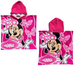 Poncho Mare Minnie DISNEY 100 X 50 CM Accappatoio per Bambini 100% Pl - Min2063