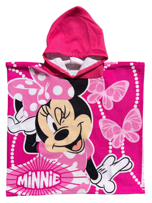 Poncho Mare Minnie DISNEY 100 X 50 CM Accappatoio per Bambini 100% Pl - Min2063