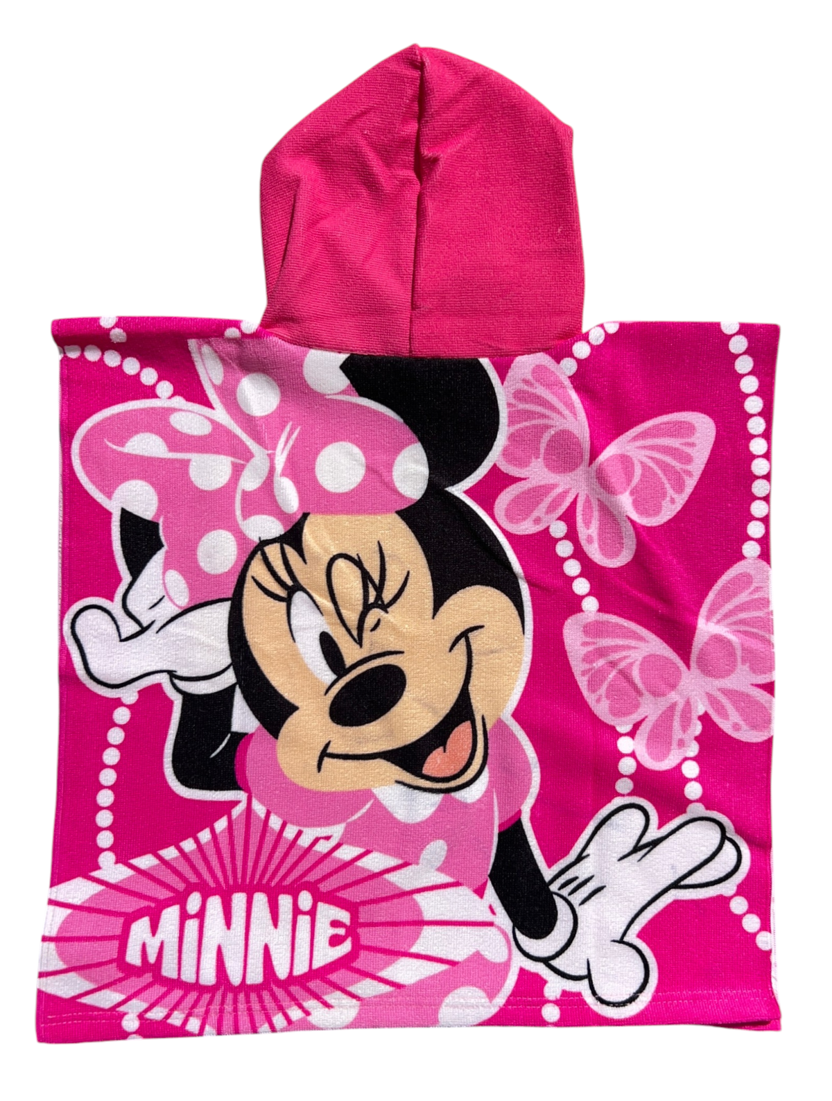 Poncho Mare Minnie DISNEY 100 X 50 CM Accappatoio per Bambini 100% Pl - Min2063