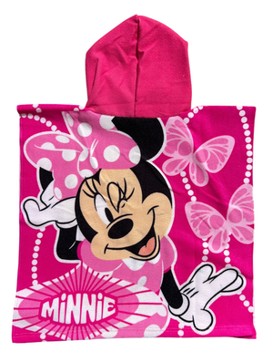 Poncho Mare Minnie DISNEY 100 X 50 CM Accappatoio per Bambini 100% Pl - Min2063