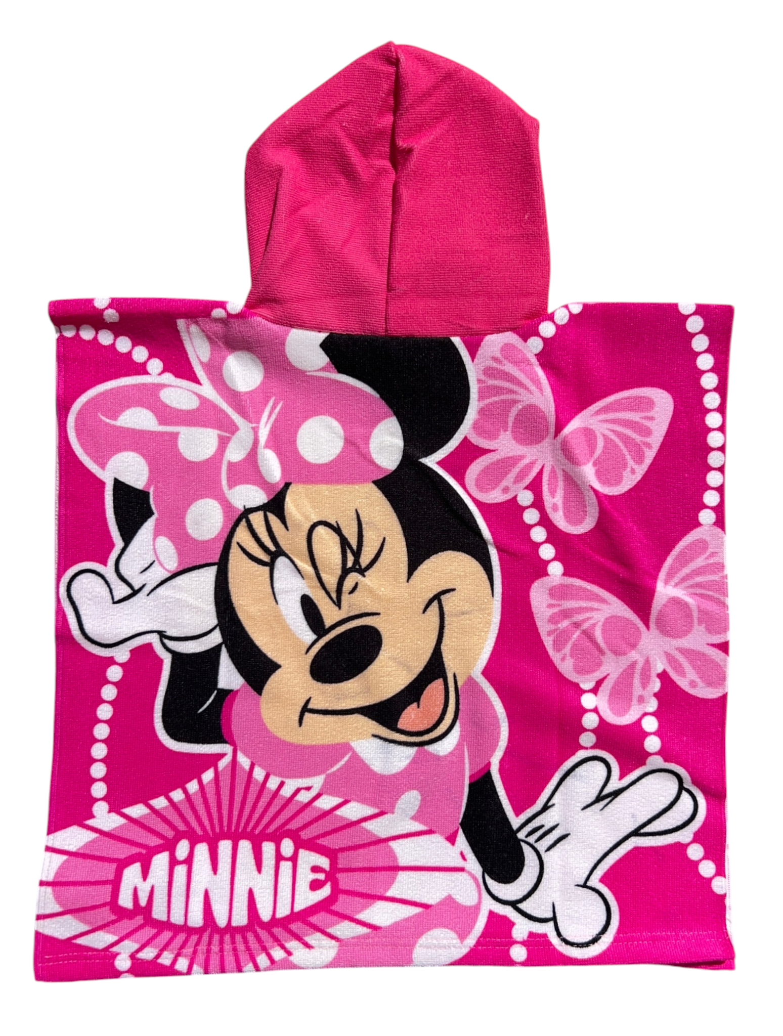Poncho Mare Minnie DISNEY 100 X 50 CM Accappatoio per Bambini 100% Pl - Min2063