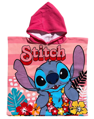 Poncho Mare Stitch DISNEY 100 X 50 CM Accappatoio per Bambini 100% Pl - Sti2079
