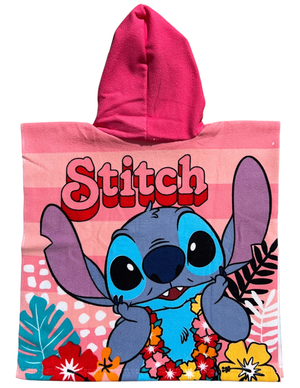 Poncho Mare Stitch DISNEY 100 X 50 CM Accappatoio per Bambini 100% Pl - Sti2079