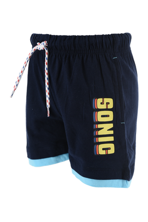 Completo Sonic the Hedgehog 2 Pezzi T-Shirt e Bermuda in Cotone Bambino - Ez10226azzurro