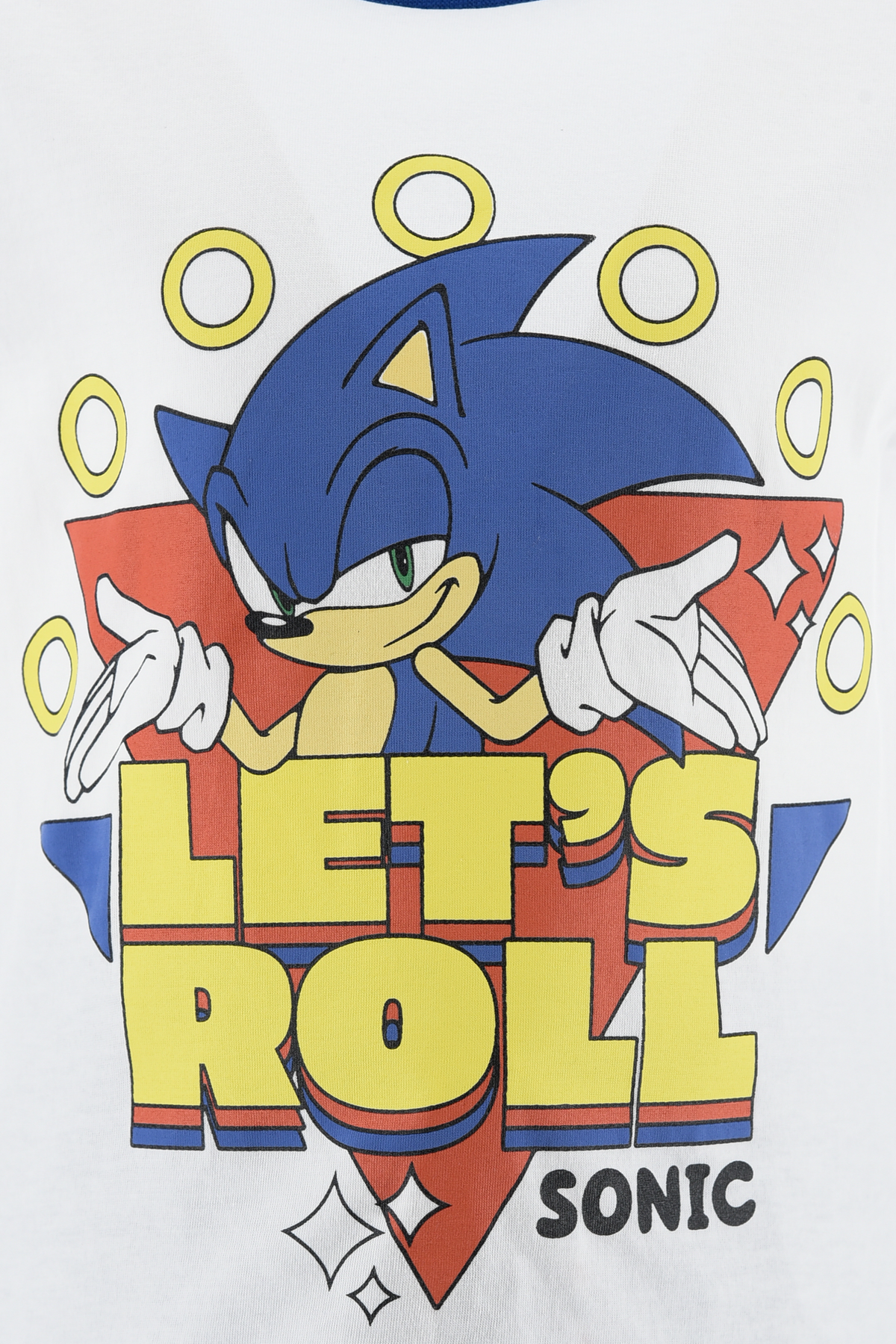 Completo Sonic the Hedgehog 2 Pezzi T-Shirt e Bermuda in Cotone Bambino - Ez10226bianco