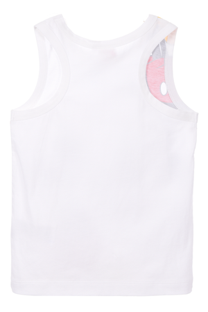 Canotta Topolino DISNEY Bambino Smanicata 100% Cotone con Stampa Frontale - Ez10158bianco