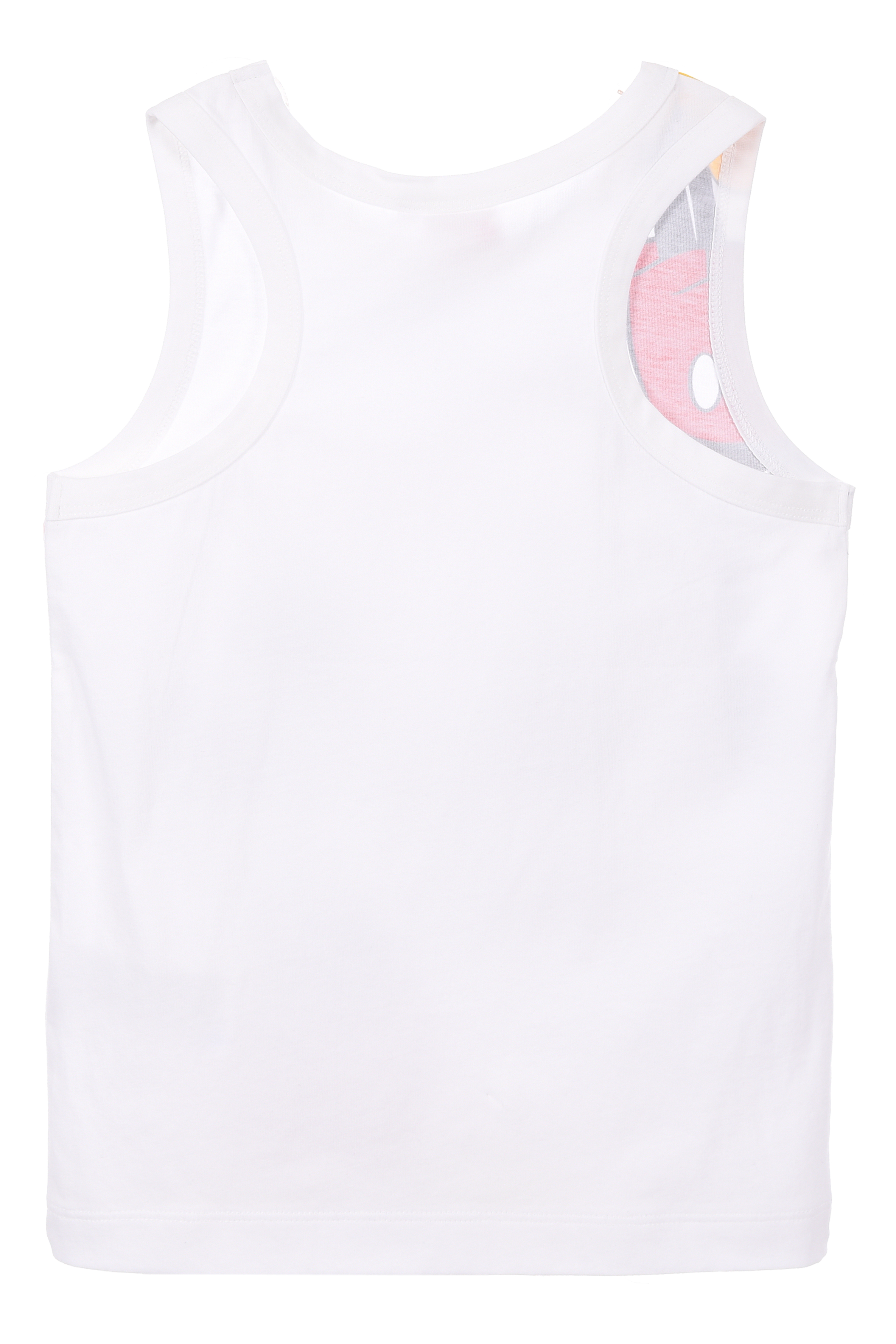 Canotta Topolino DISNEY Bambino Smanicata 100% Cotone con Stampa Frontale - Ez10158bianco