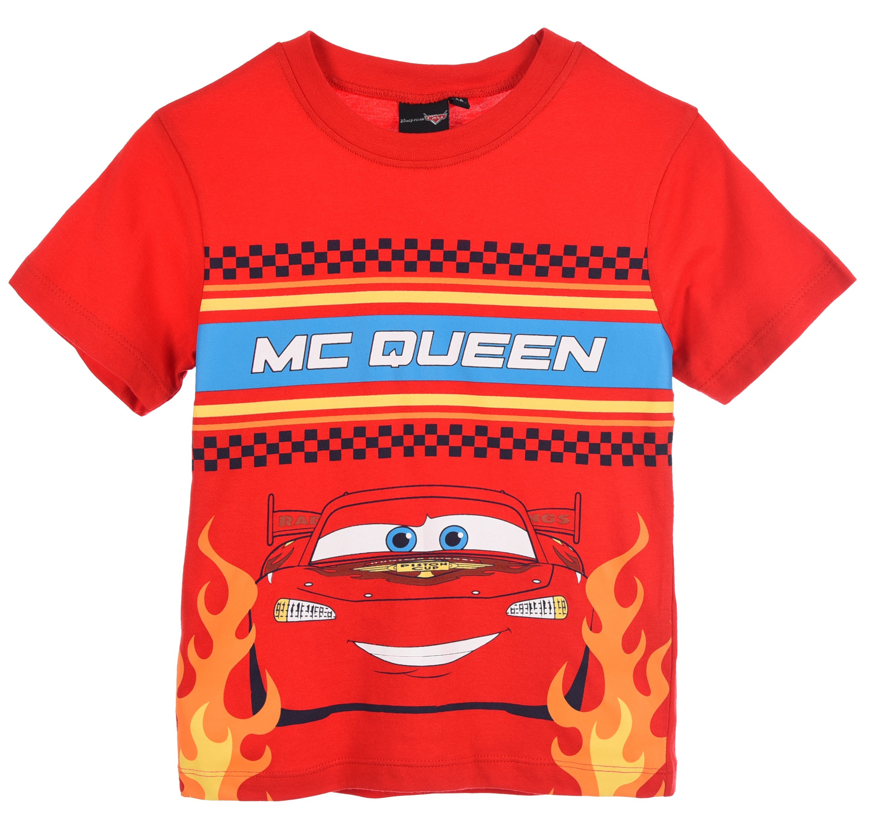 T-Shirt Cars DISNEY Maniche Corte Maglietta 100% Cotone Bambino - Ez10098rosso