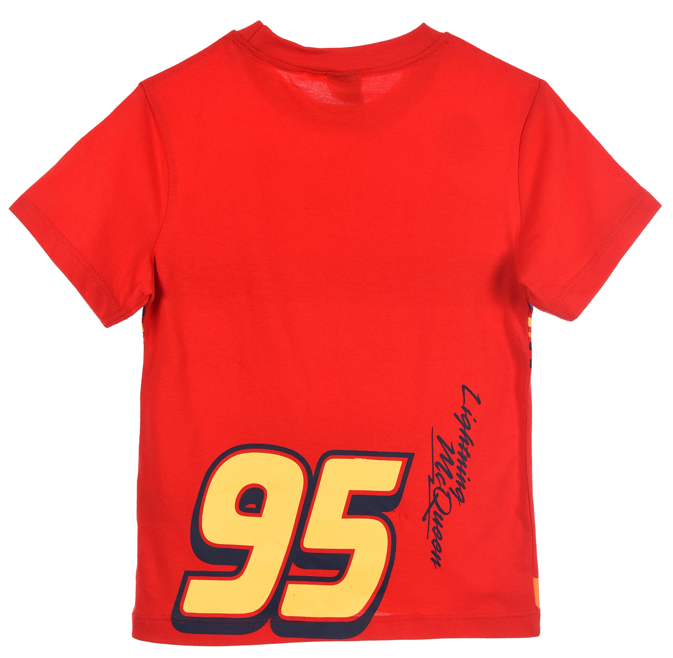 T-Shirt Cars DISNEY Maniche Corte Maglietta 100% Cotone Bambino - Ez10098rosso