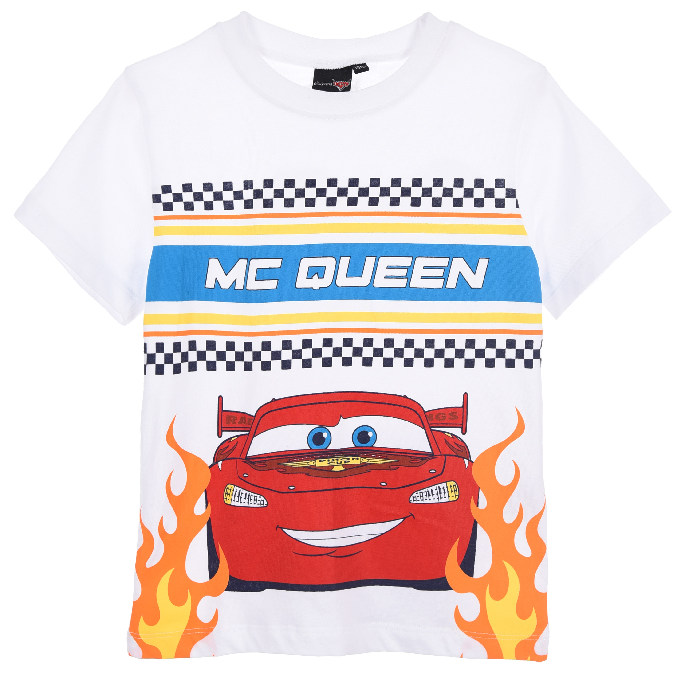 T-Shirt Cars DISNEY Maniche Corte Maglietta 100% Cotone Bambino - Ez10098bianco