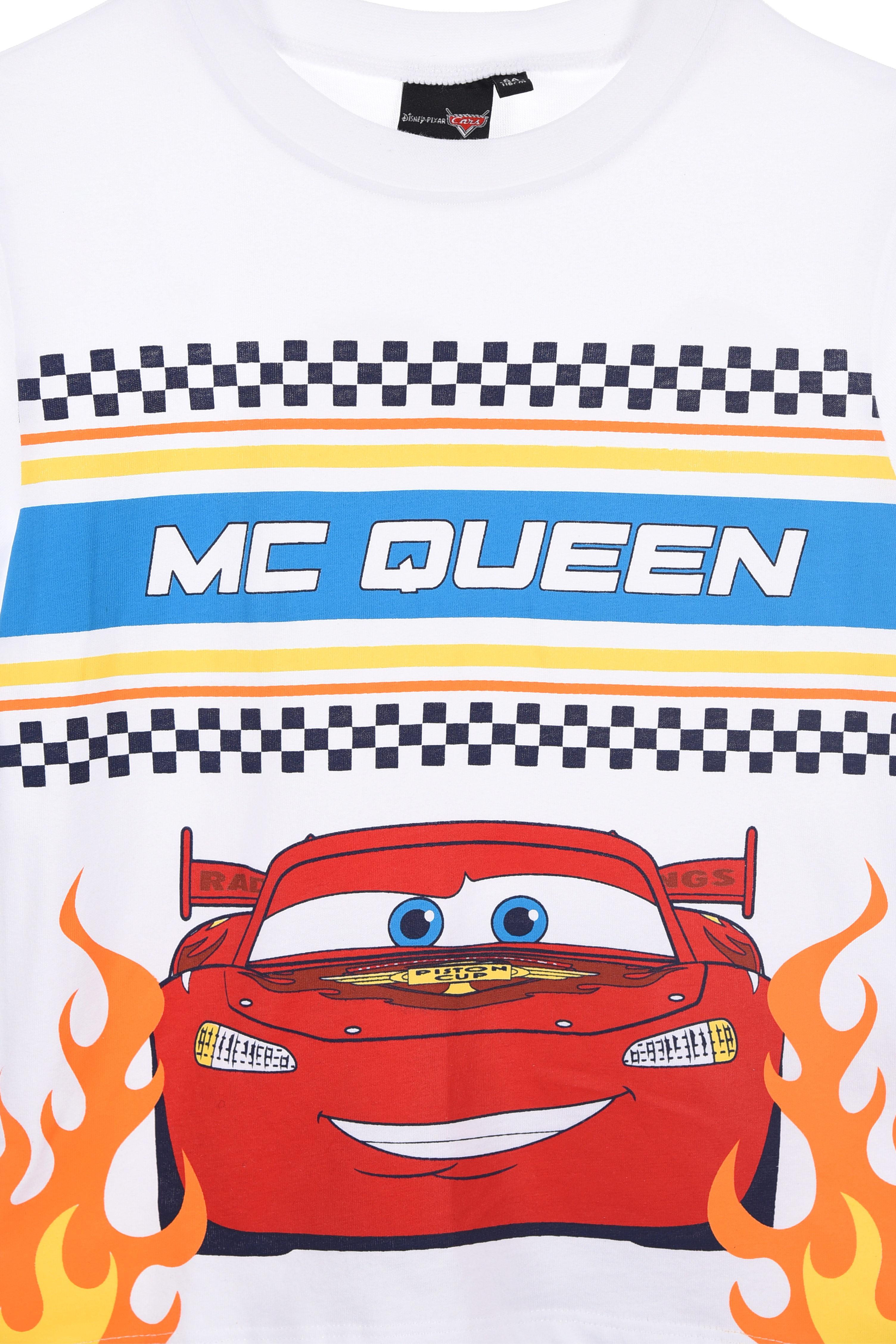 T-Shirt Cars DISNEY Maniche Corte Maglietta 100% Cotone Bambino - Ez10098bianco