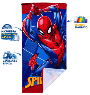 Telo Mare Spiderman MARVEL Asciugamano per Bambini in Microfibra CM 140x70 - Je14184ad