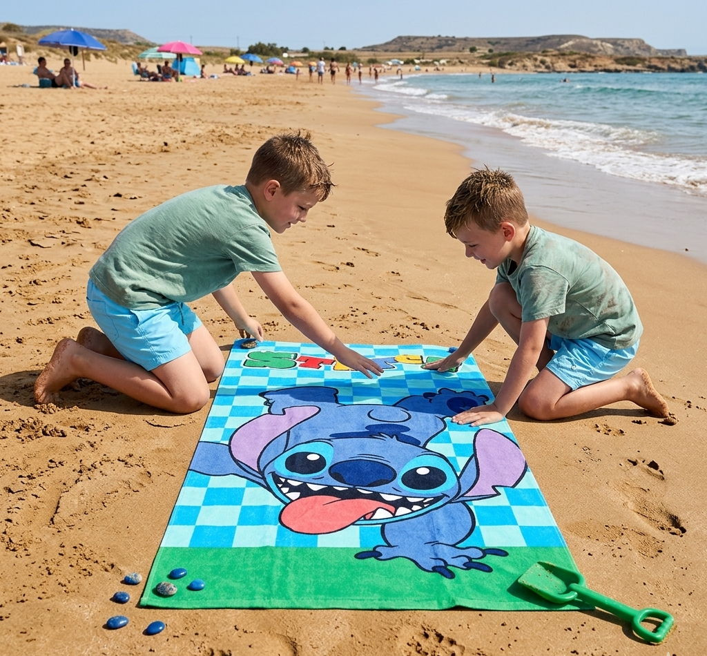 Telo Mare Stitch DISNEY Asciugamano per Bambini in Microfibra CM 140x70 - Je14186ad