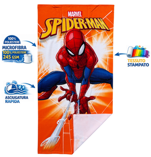 Telo Mare Spiderman MARVEL Asciugamano per Bambini in Microfibra CM 140x70 - Je11532ad