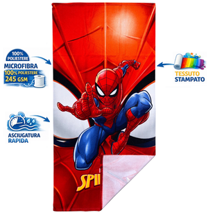 Telo Mare Spiderman MARVEL Asciugamano per Bambini in Microfibra CM 140x70 - Je12669ad