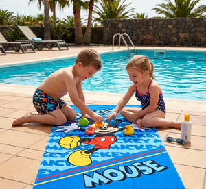 Telo Mare Topolino DISNEY Asciugamano per Bambini in Microfibra CM 140x70 - Je14177ad