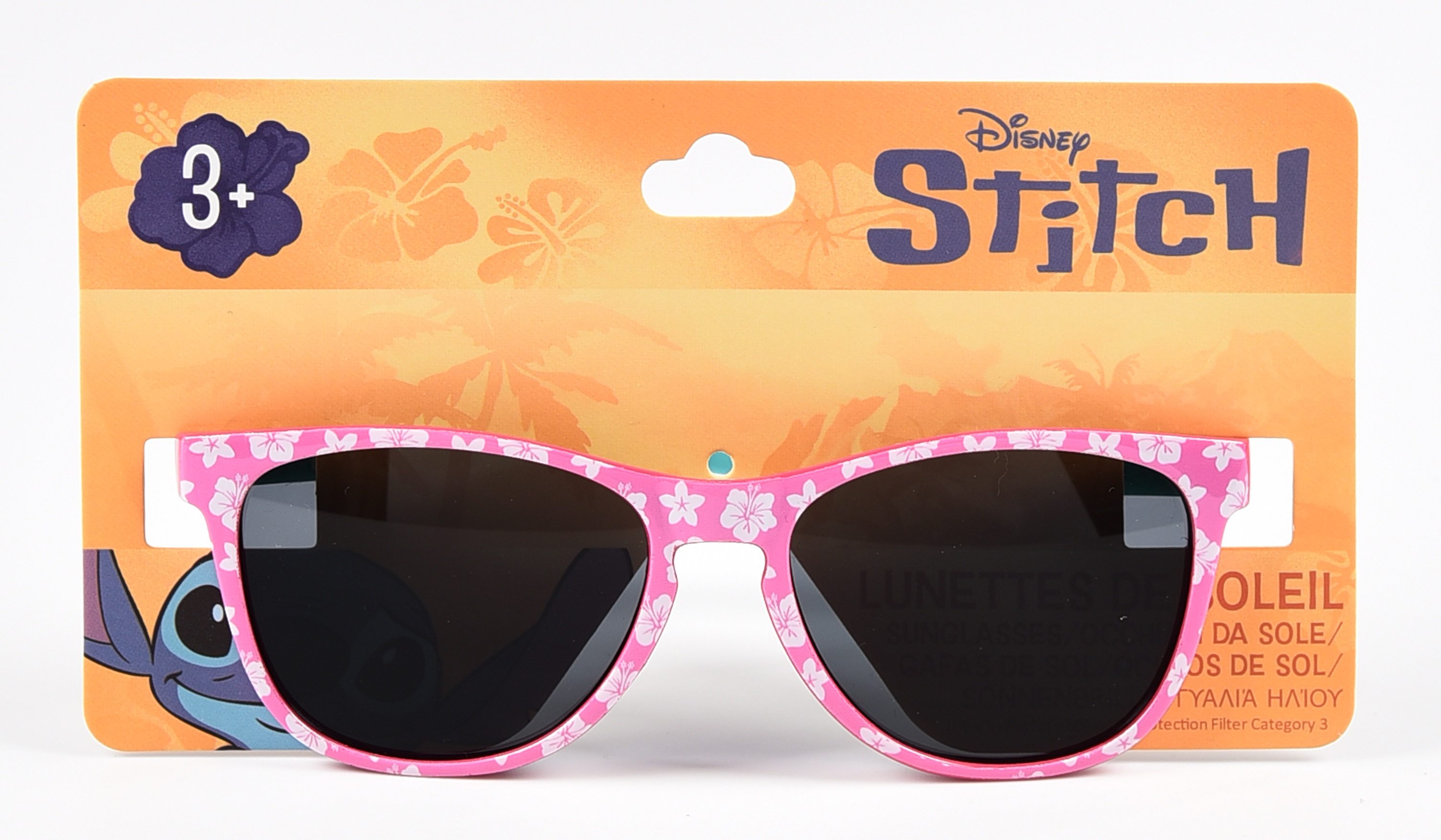 Occhiali da Sole Stitch DISNEY Bambina Uv400 Filtro 3 Montatura in Policarbonato - Ez25002