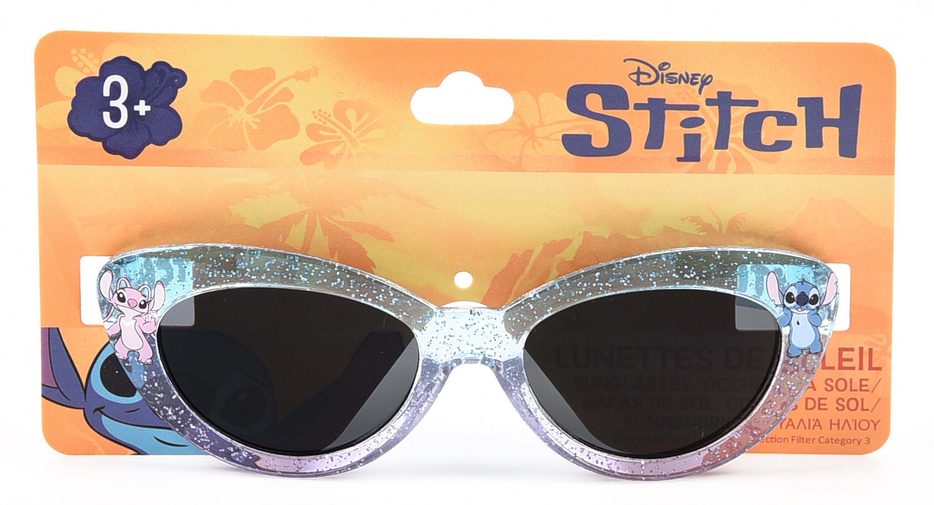 Occhiali da Sole Stitch Angel DISNEY Bambina Uv400 Filtro 3 Montatura in Policarbonato - Ez25010