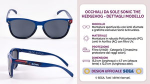 Occhiali da Sole Sonic e Knuckles Bambino Uv400 Filtro 3 Montatura in Policarbonato -  Ez25009