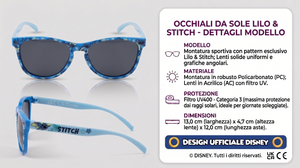 Occhiali da Sole Stitch DISNEY Bambino Filtro Uv400 Montatura in Policarbonato -  Ez25007