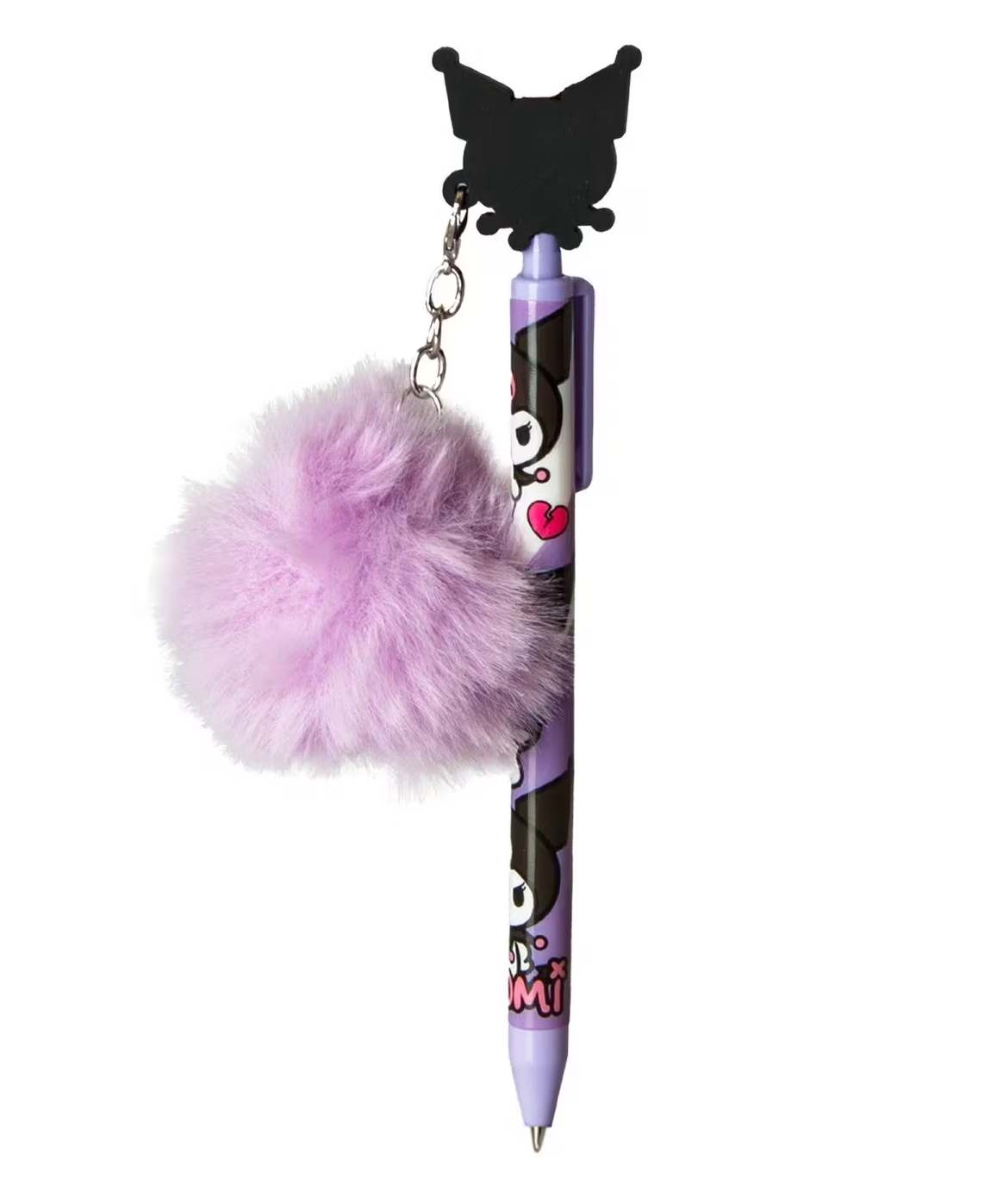 Penna Kuromi Sanrio con Ciondolo Pom Pon 18 Cm- Ku00006