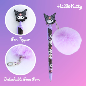 Set 12 Penne Kuromi con Pompon 18 CM Idea Regalo - Ku00006x12