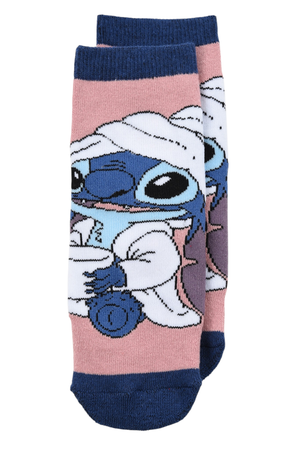 Calzini Antiscivolo Stitch Angel DISNEY in Misto Cotone 3 Paia Assortiti Bambine 23/34 - Hy06060