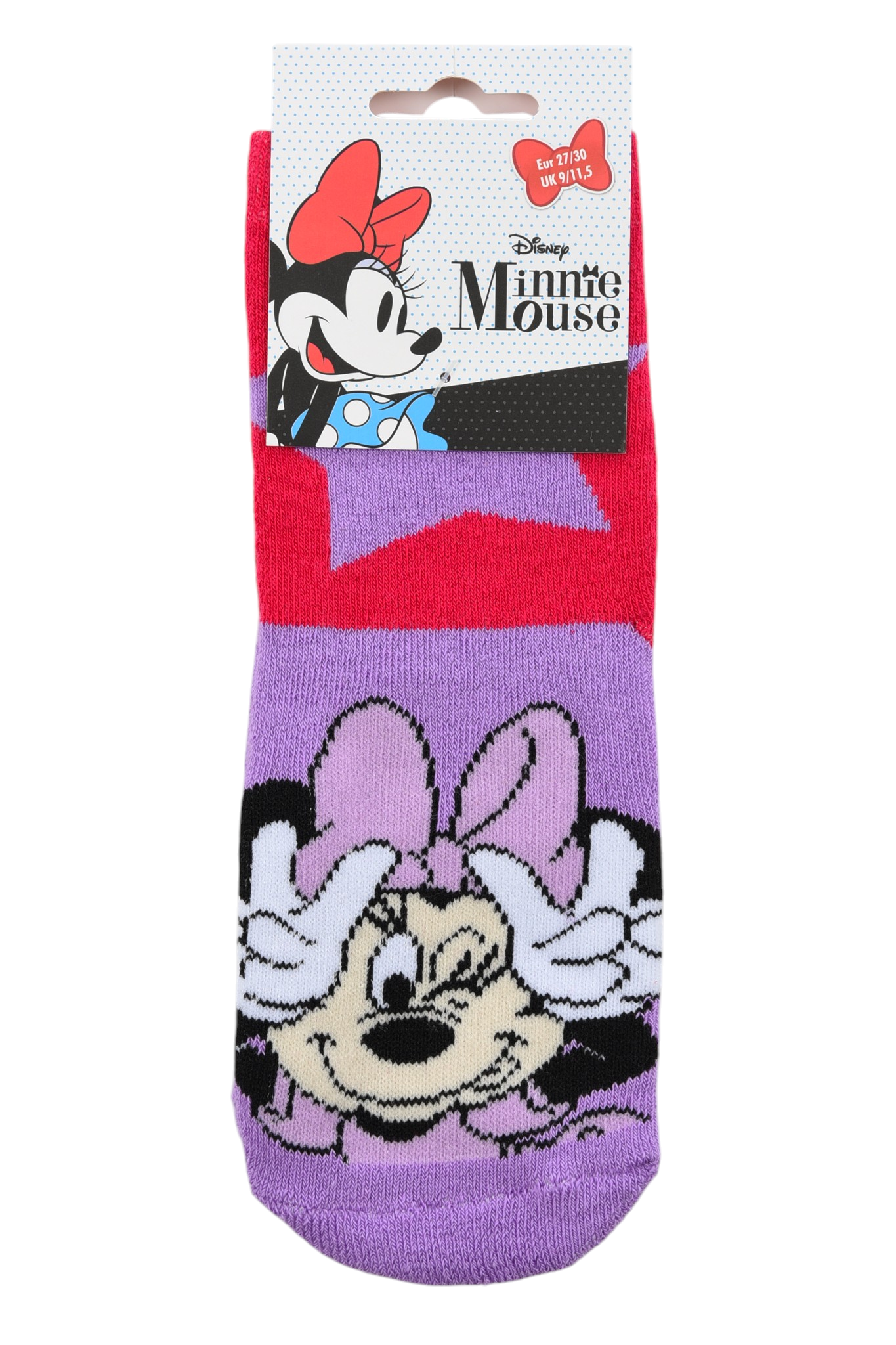 Calzini Antiscivolo Minnie DISNEY in Misto Cotone 3 Paia Assortiti Bambine 23/34 - Hy06063