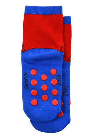 Calzini Antiscivolo Spiderman MARVEL in Misto Cotone 3 Paia Assortiti Bambini 23/34 - Hy06065