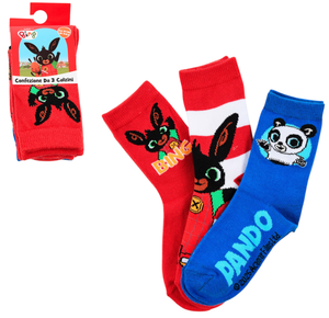 Calzini Bing e Pando in Misto Cotone 3 Paia Assortiti Bambini 19/30 - Hy06049/1