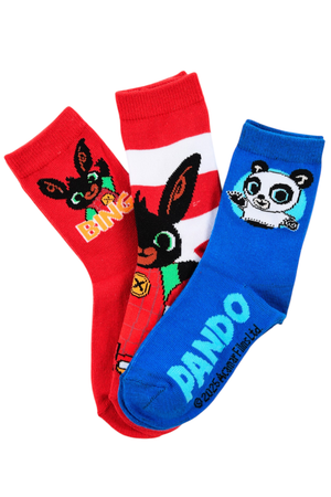 Calzini Bing e Pando in Misto Cotone 3 Paia Assortiti Bambini 19/30 - Hy06049/1