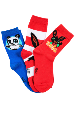 Calzini Bing e Pando in Misto Cotone 3 Paia Assortiti Bambini 19/30 - Hy06049/1