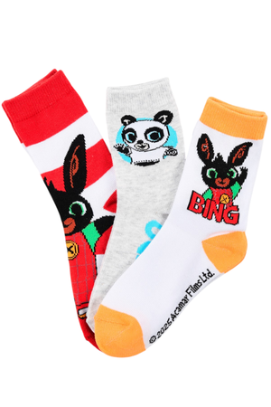 Calzini Bing e Pando in Misto Cotone 3 Paia Assortiti Bambini 19/30 - Hy06049/2