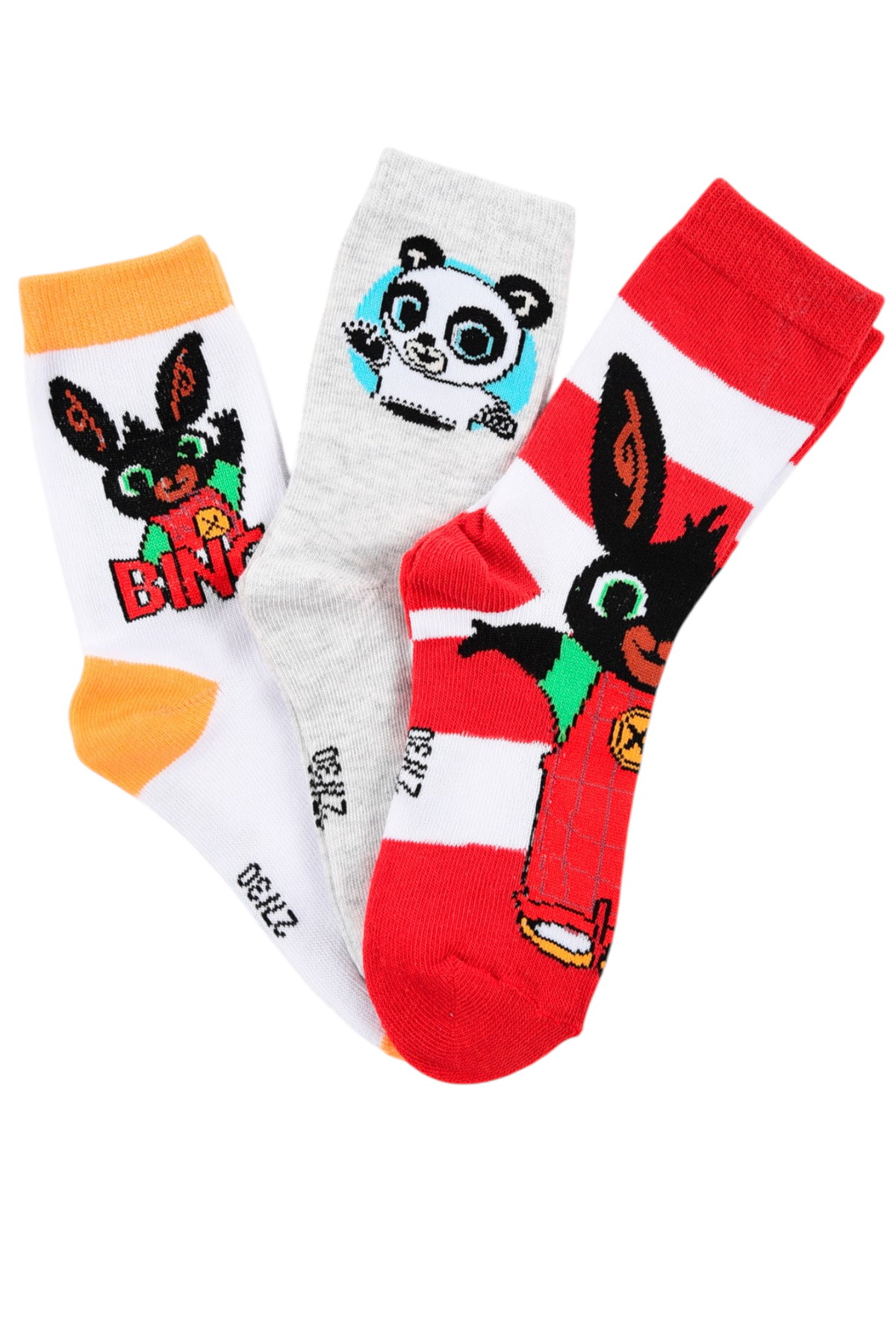 Calzini Bing e Pando in Misto Cotone 3 Paia Assortiti Bambini 19/30 - Hy06049/2
