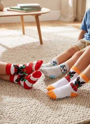 Calzini Bing e Pando in Misto Cotone 3 Paia Assortiti Bambini 19/30 - Hy06049/2