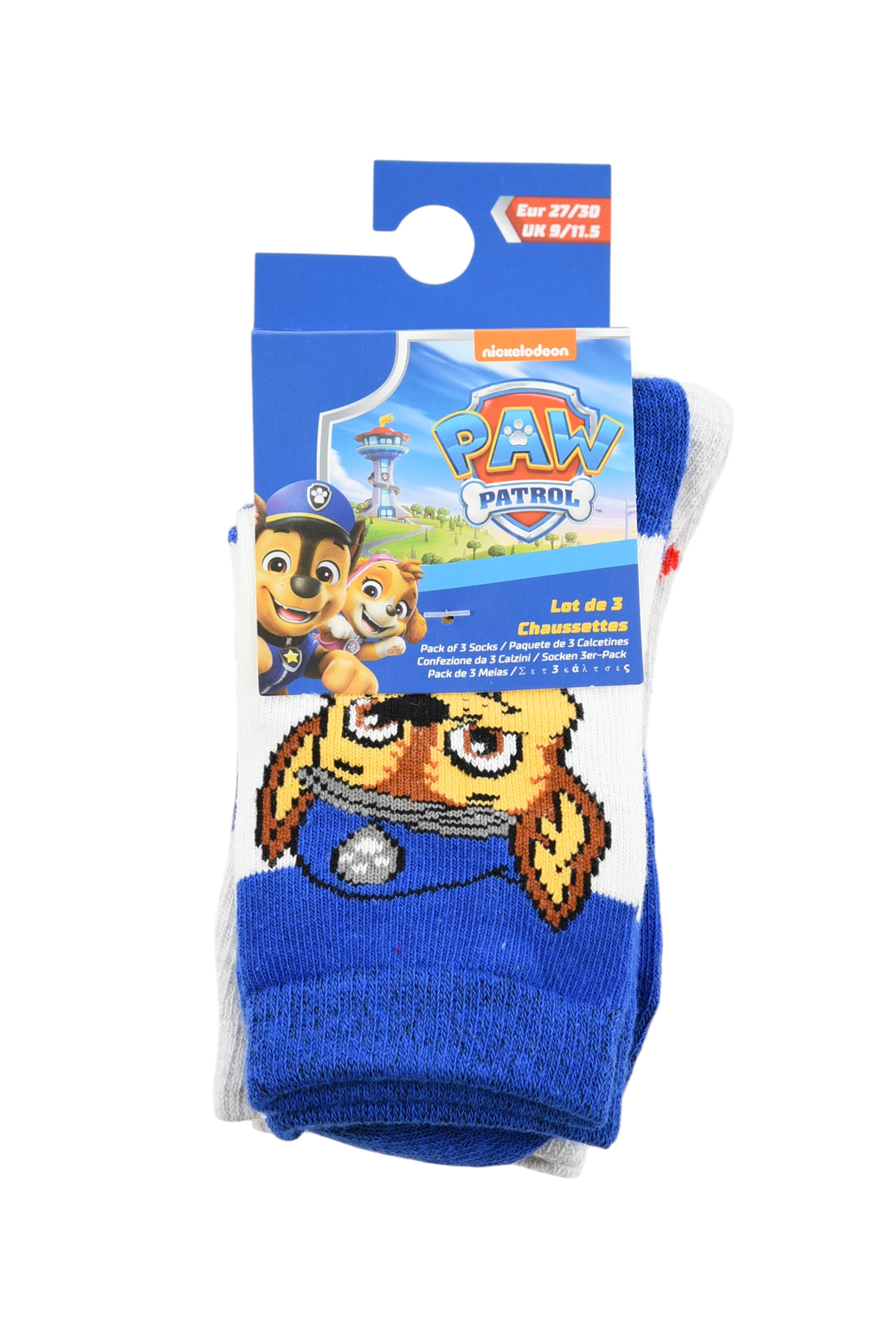 Calzini Paw Patrol in Misto Cotone 3 Paia Assortiti Bambini 23/34 - Hy06041/1