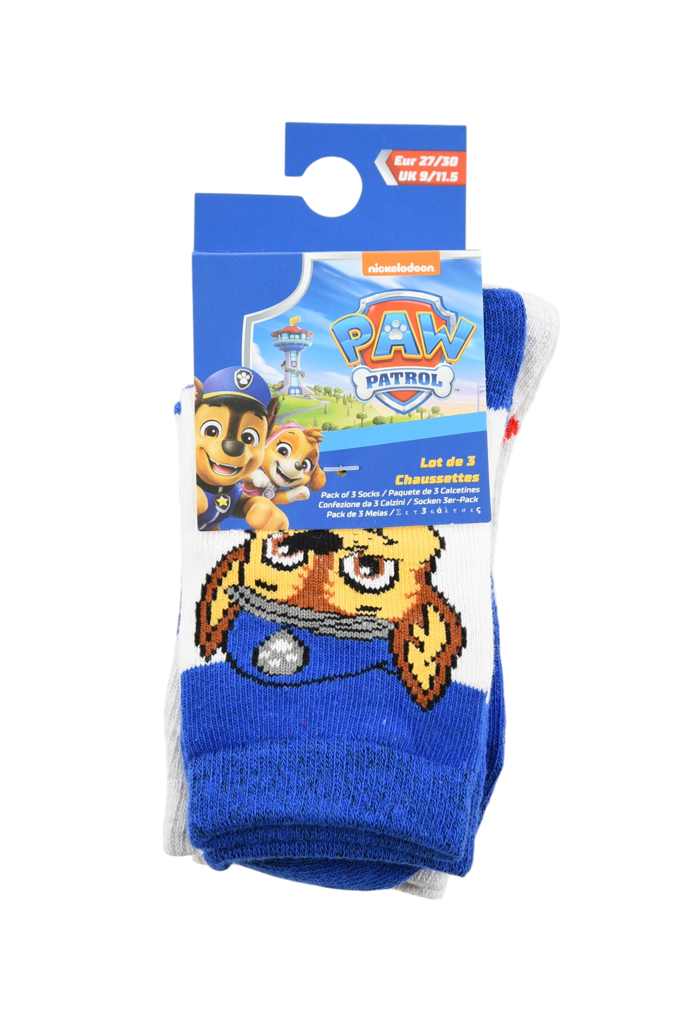 Calzini Paw Patrol in Misto Cotone 3 Paia Assortiti Bambini 23/34 - Hy06041/1