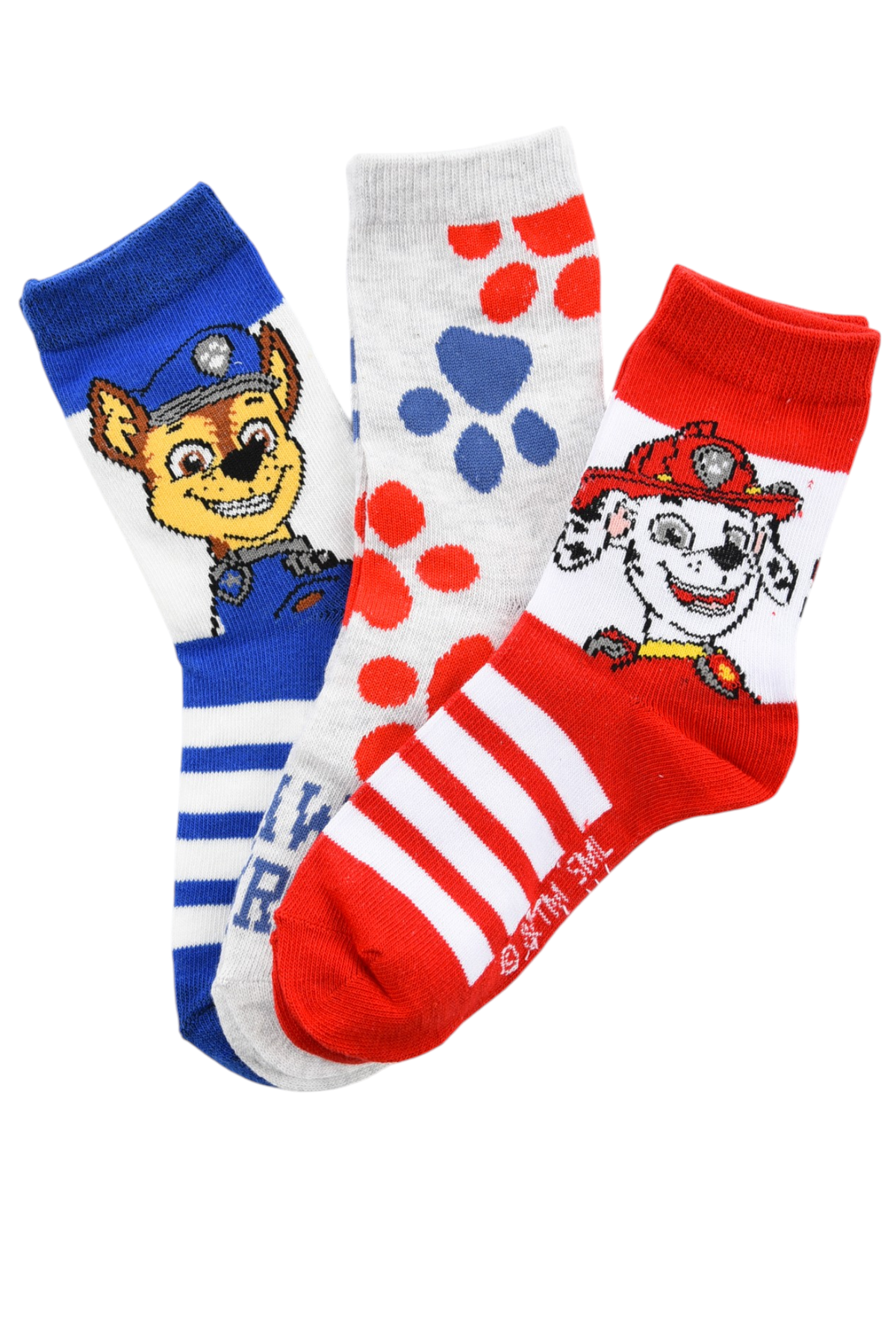 Calzini Paw Patrol in Misto Cotone 3 Paia Assortiti Bambini 23/34 - Hy06041/1