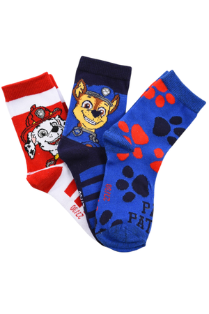 Calzini Paw Patrol in Misto Cotone 3 Paia Assortiti Bambini 23/34 - Hy06041/2