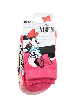Calzini Minnie Paperina DISNEY in Misto Cotone 3 Paia Assortiti Bambine 23/34 - Hy06036/1