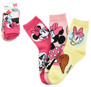 Calzini Minnie Paperina DISNEY in Misto Cotone 3 Paia Assortiti Bambine 23/34 - Hy06036/1