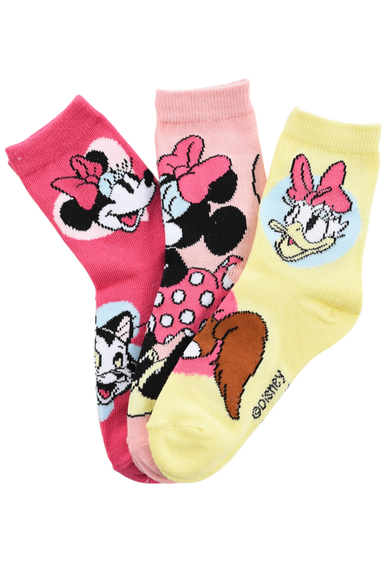 Calzini Minnie Paperina DISNEY in Misto Cotone 3 Paia Assortiti Bambine 23/34 - Hy06036/1