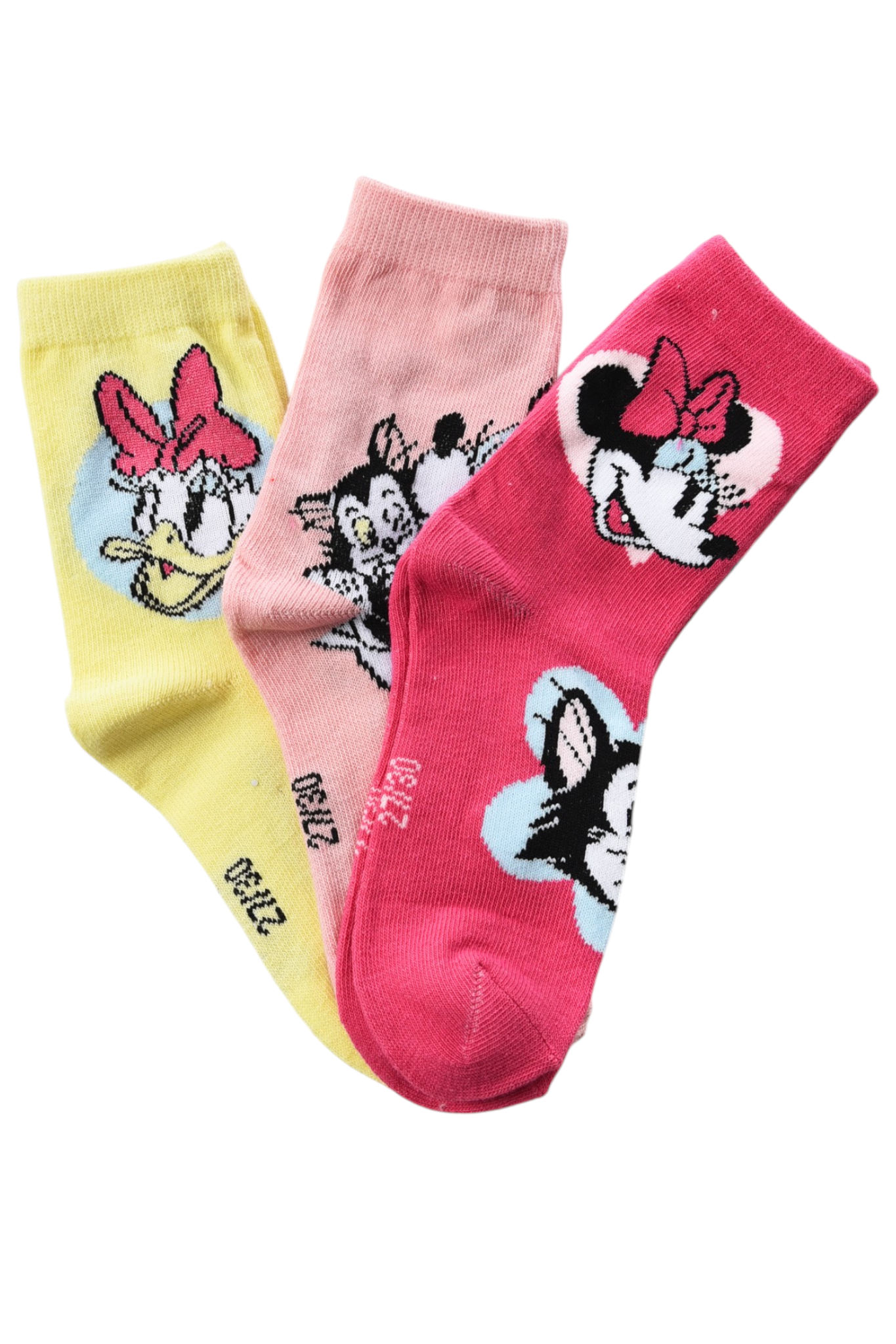 Calzini Minnie Paperina DISNEY in Misto Cotone 3 Paia Assortiti Bambine 23/34 - Hy06036/1